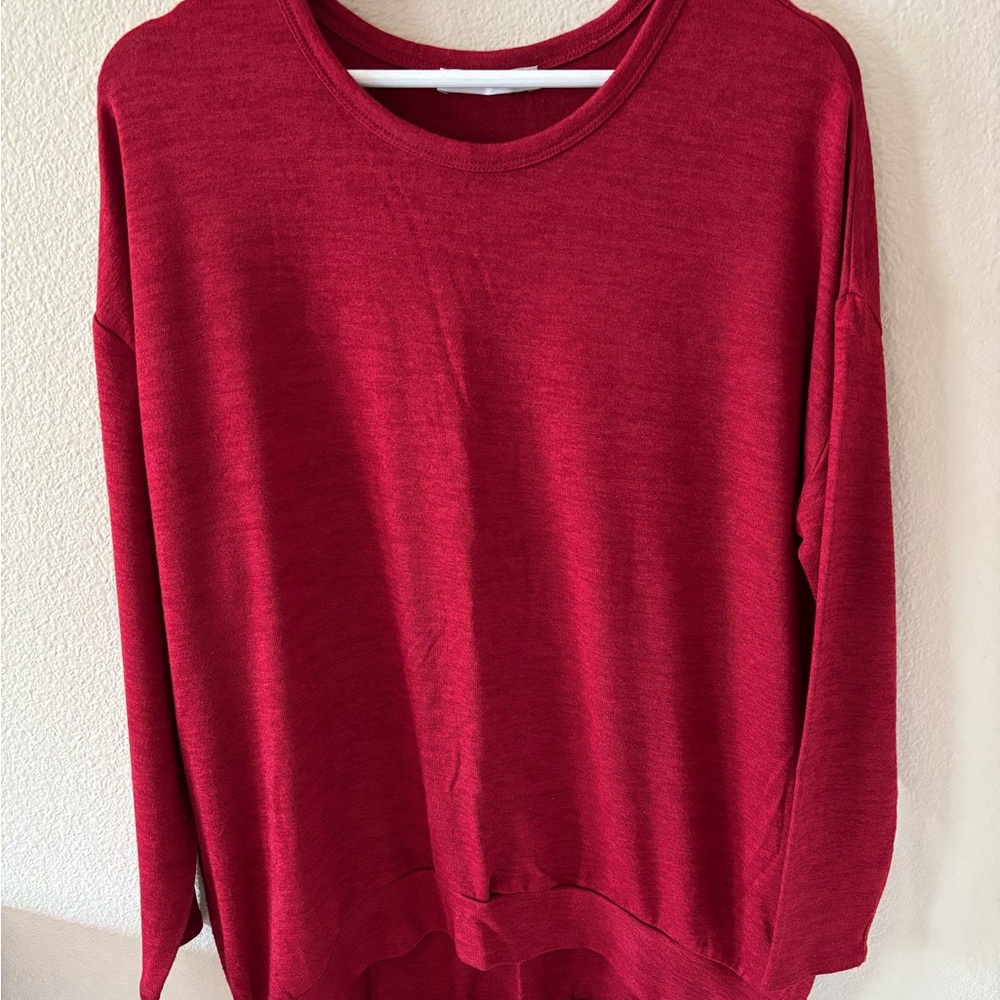 Wilfred Free U Neck Long Sleeve Top red size M